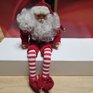 Santa Elf On A Shelf Sitter Ornament Poseable Bendable Articulated Toy Christmas